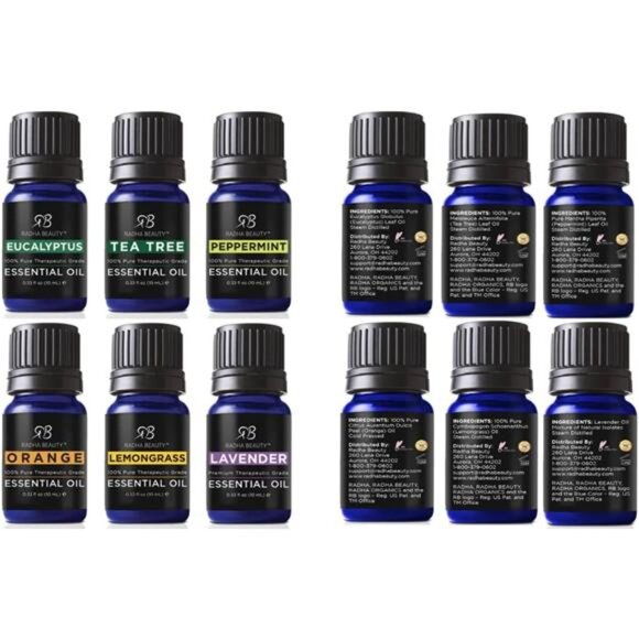 Essential Oil Set - Aromatherapy for Diffusers, Massage, DIY. Candle Making - Picture 2 of 6